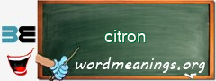 WordMeaning blackboard for citron